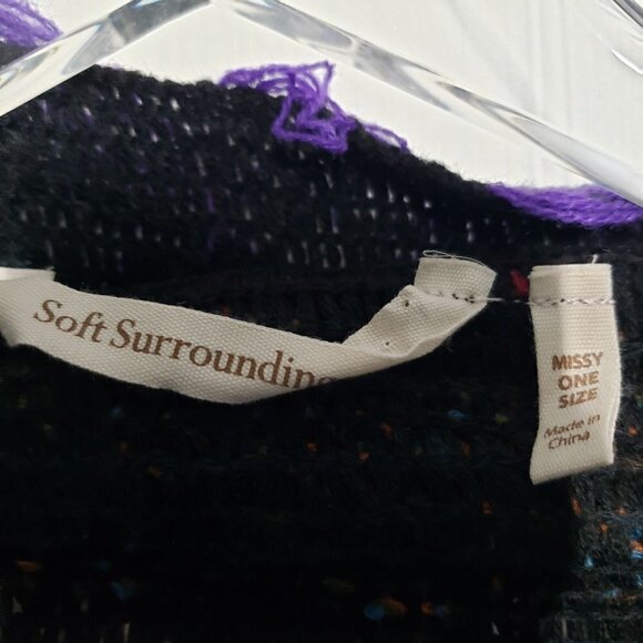 Soft Surroundings Taylor Textured Sweater Vest Multicolor Open Topper Missy One - Picture 4 of 9